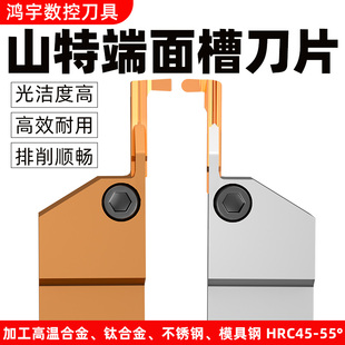 端面槽刀非标槽平面挖槽刀圆弧槽山特切槽刀片RF123H2外圆槽刀