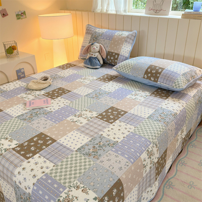 【三件套】韩式双面全棉床盖绗缝纯棉床单榻榻米纯棉大尺寸炕盖