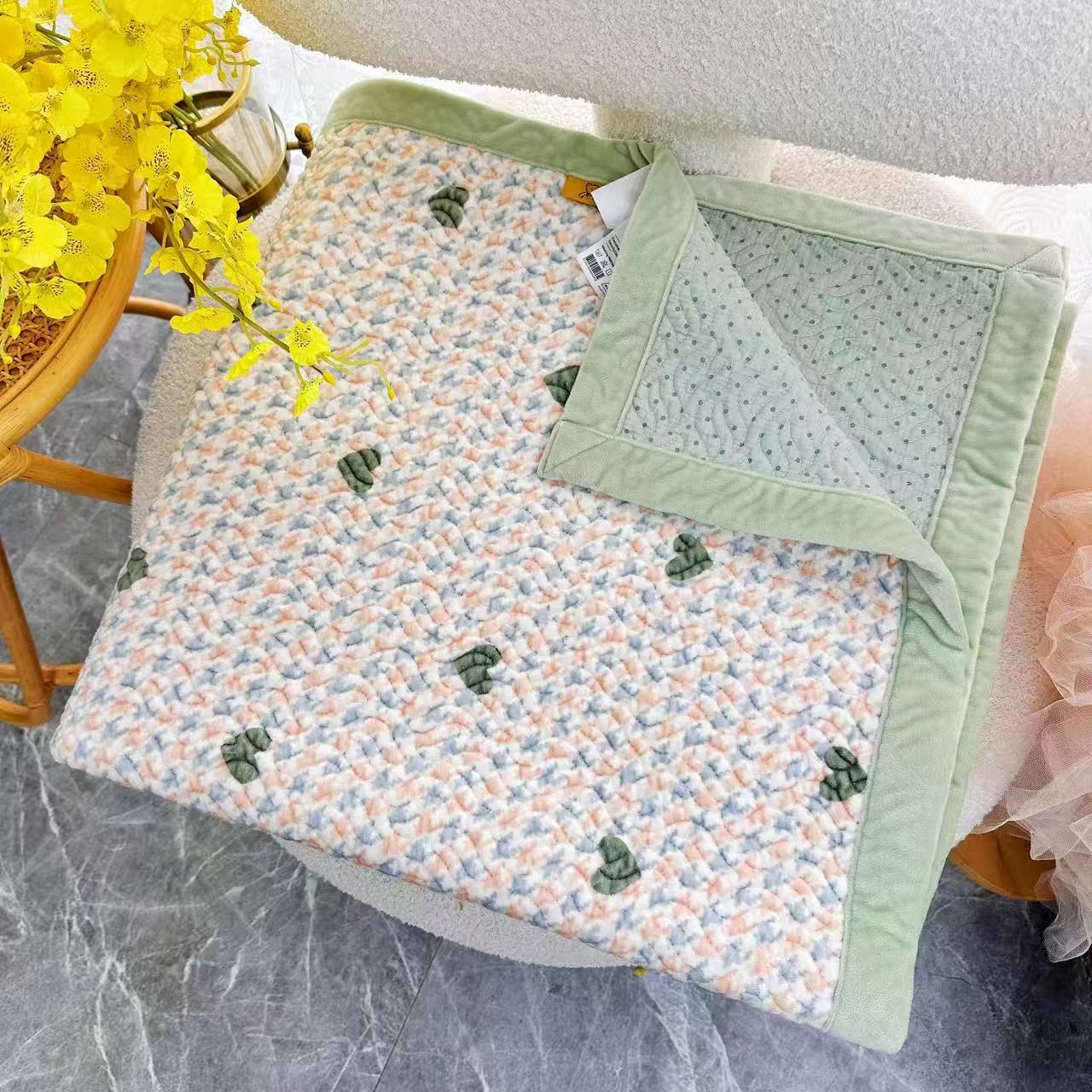 【双面印花】一面纯棉一面绒宝宝绒婴儿绒全棉100%床盖