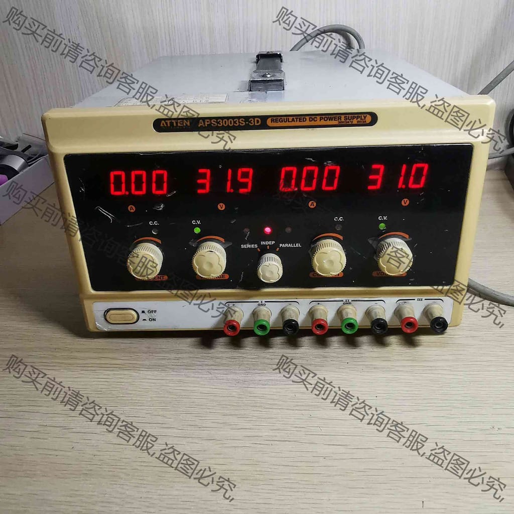 功能正常议价 ATTEN安泰信直流稳压电源 APS3003S-3D 两路3