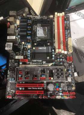 功能正常议价 映泰TA970XE 有挡板 成色如图 FX6200板U一套