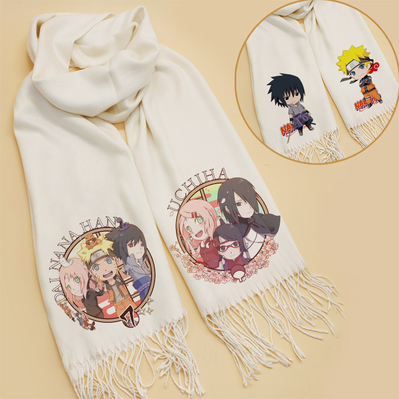 d火影动漫忍者围巾围脖披肩开学生日漩涡鸣人定制acg二次元周边女