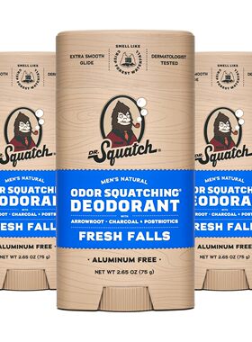 美国原装Dr. Squatch无铝男士香体膏天然精油deodorant清新去异味