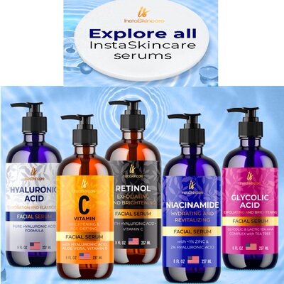 美国直邮InstaSkincare透明质酸提亮肤色减少细纹滋润抗老精华液