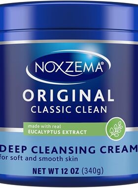 美国直邮 Noxzema纯植物保湿型深层清洁洁面霜卸妆霜桉树油340g