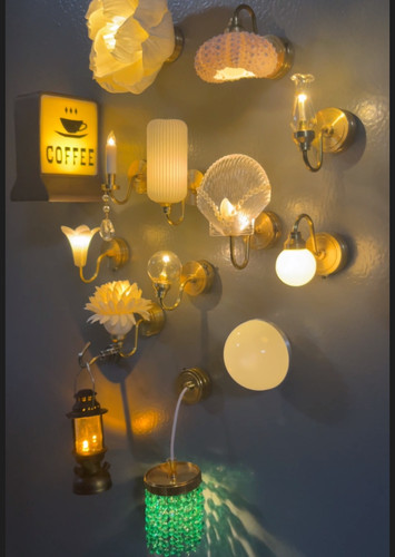 6-12分迷你娃屋壁灯合集微缩布景bjd棉花娃娃道具氛围感冰箱贴