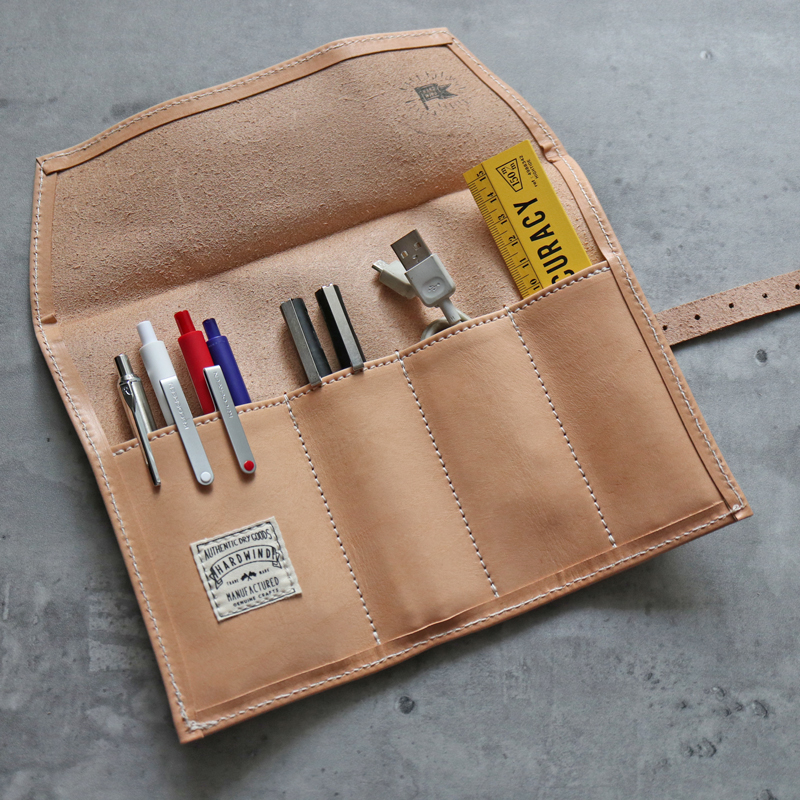 手工笔袋复古牛皮多功能收纳