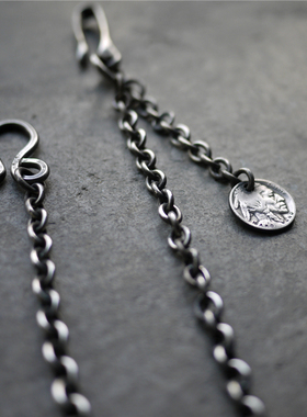 Hardwind 美式复古 真五美分925纯银 财布链裤链腰链