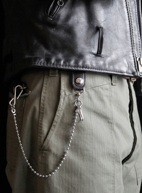 Hardwind Vintage元年风格系列 牛皮黄铜珠链裤链腰链