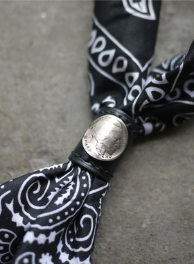 Hardwind 美式复古新禧马臀 牛皮方巾扣