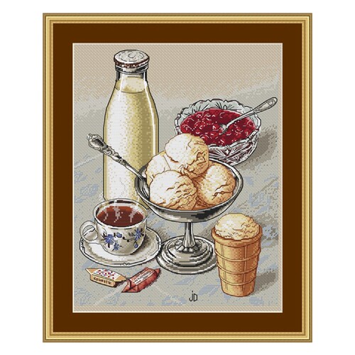 十字绣套件 DIY刺绣工具包 可选印花手工saga 樱桃冰淇淋