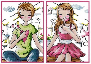 十字绣双面绣公交地铁卡银行卡套证件套包情侣爱心手牵手