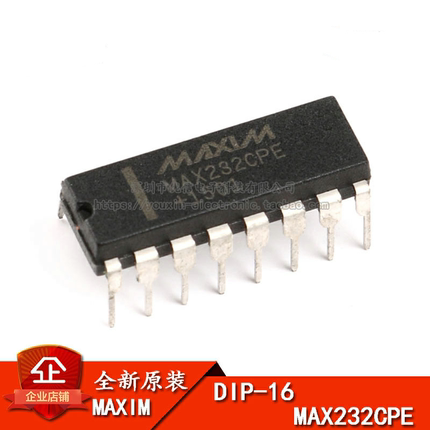 原装正品 直插 MAX232CPE+ DIP-16 RS232 线路驱动器/接收器芯片