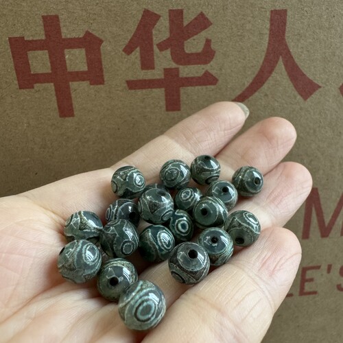 老库存几十年天然玛瑙天珠圆珠珠子散珠diy手工配珠圆珠8mm