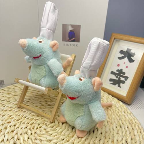 小红书爆款料理鼠毛绒公仔发箍挂件坐肩玩具抓机娃娃包包挂饰