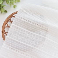 Vải bột nhỏ cotton trắng sọc jacquard vải quần áo váy quần áo trẻ em đồ lót lót DIY - Vải vải tự làm vải thun 4 chiều