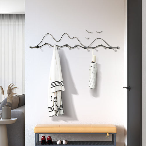 创意免打孔进门后挂衣钩帽子收纳黏钩轻奢入户墙上壁挂钥匙置物架