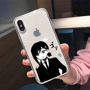 适用电锯人漫画华为p30手机壳iPhone11黑白mate8周边苹果xr软少女