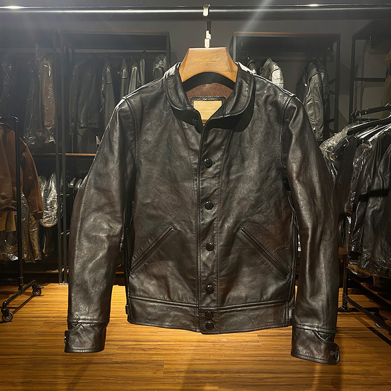 经典复古爱因斯坦青果领修身短款