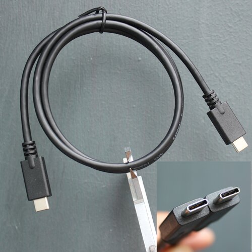 1米长USB3.1Type-C公对公数据线