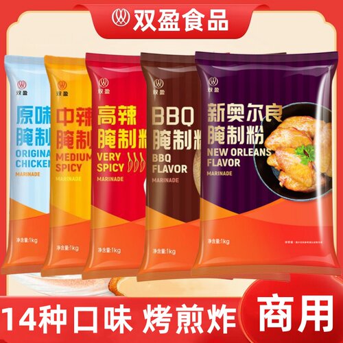 双盈中辣腌制粉炸鸡腿烧烤调味料