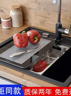 德国原装进口Schock硕科玻璃切菜板不锈钢沥水板629015/N 629017