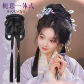 汉服头饰假发古风假发包一体式 明制后脑勺垫发包 发髻盘发造型古装