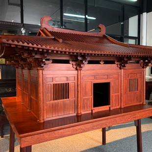 古建筑榫卯结构木制1/10南禅寺斗拱拼装园林建筑工程模型礼品摆件