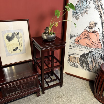 实木沙发边几明清古典角几客厅书房中式花架大号榫卯案几