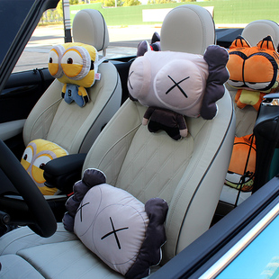 卡通汽车头枕护颈枕车用靠枕腰靠可爱创意个性 潮牌车载座椅内饰品