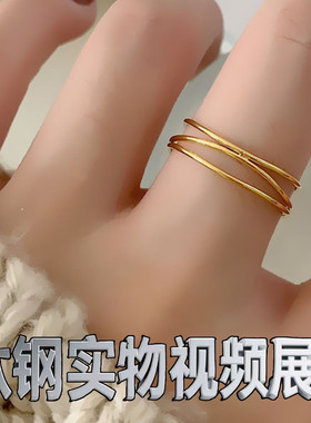 尾戒轻奢钛钢时尚戒指ring女戒小