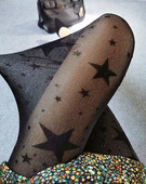 欧美 女小脚紧身夏季 字母透肉打底裤 植绒玫瑰星星银丝亮丝九分薄款