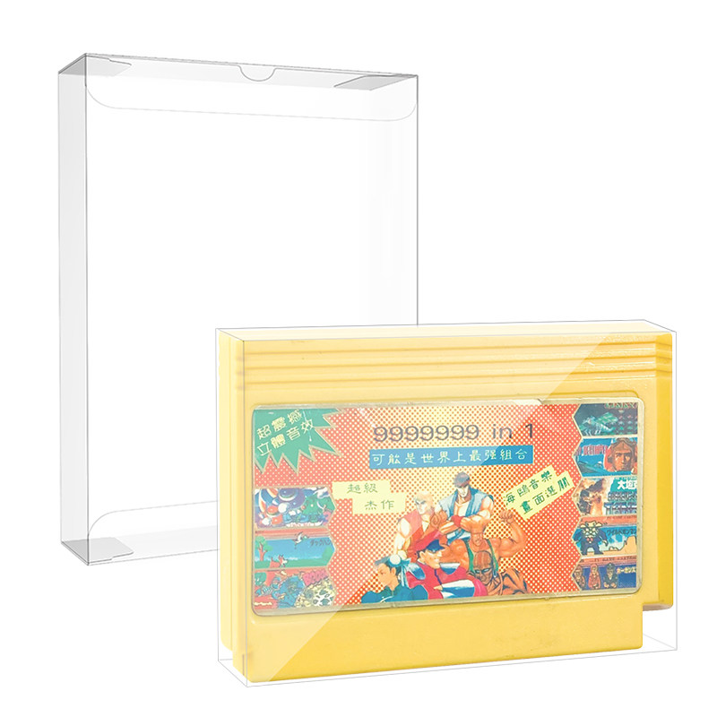 用于任天堂FC Famicom 游戏卡透明保护盒收纳盒防尘防潮PET展示盒