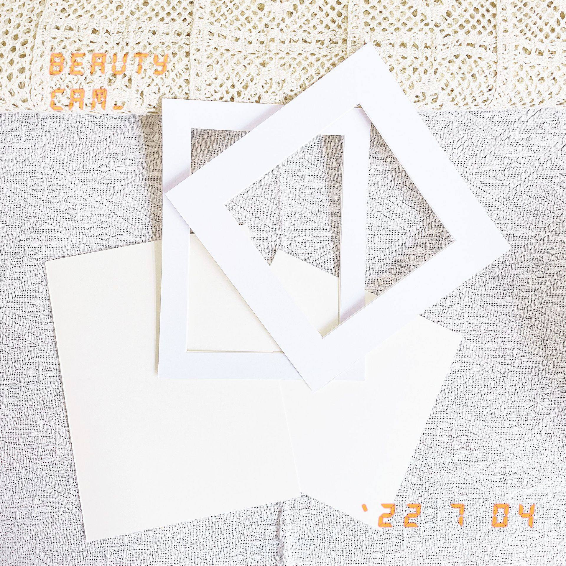 照片墙画框相框卡纸 7寸8寸10寸7x12寸16寸A4米色1mm卡纸