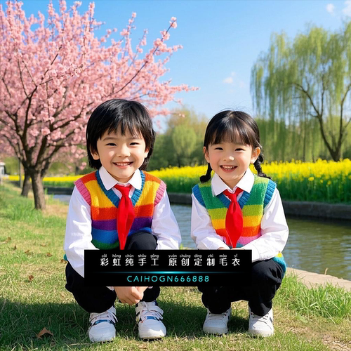 【原创纯手工毛衣】定制彩虹上衣