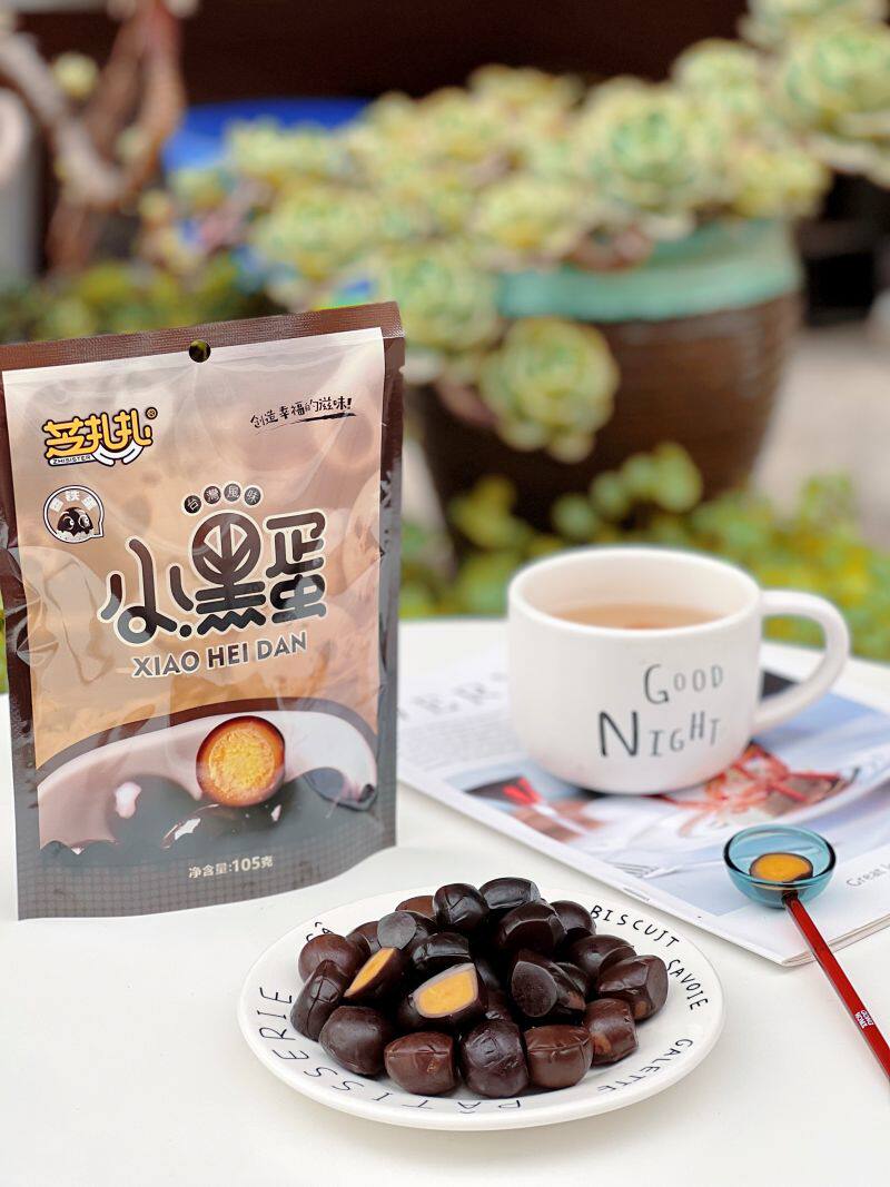 芝扎扎小黑蛋鹌鹑蛋休闲食品铁蛋小包装即食宿舍零食小吃卤蛋4包