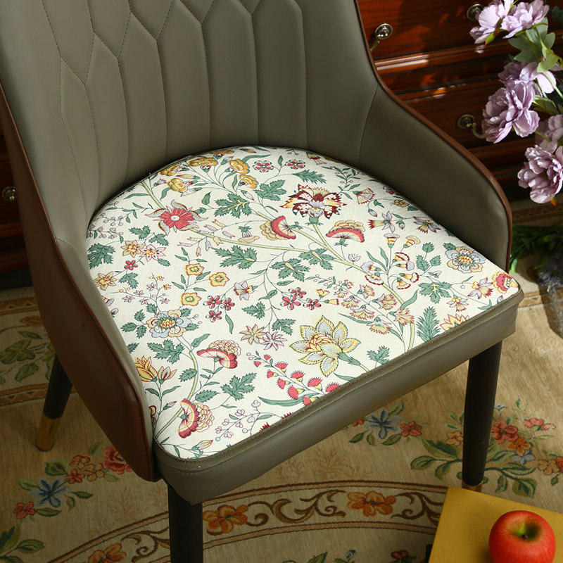 雪尼尔河北欧美防滑餐椅坐垫