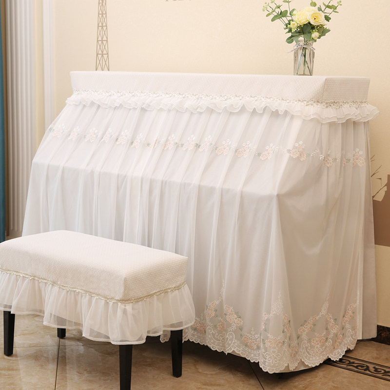 小清晰钢琴罩全罩蕾丝田园简约现代琴套罩欧式防尘罩琴布全包新款