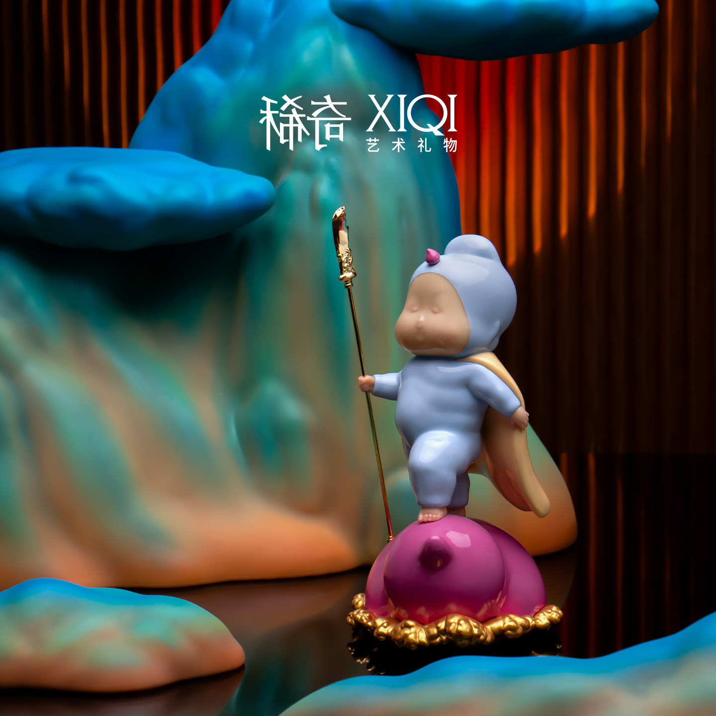 稀奇艺术 《福禄·自在》桌面马年摆件生日礼物新年礼物玄关摆件