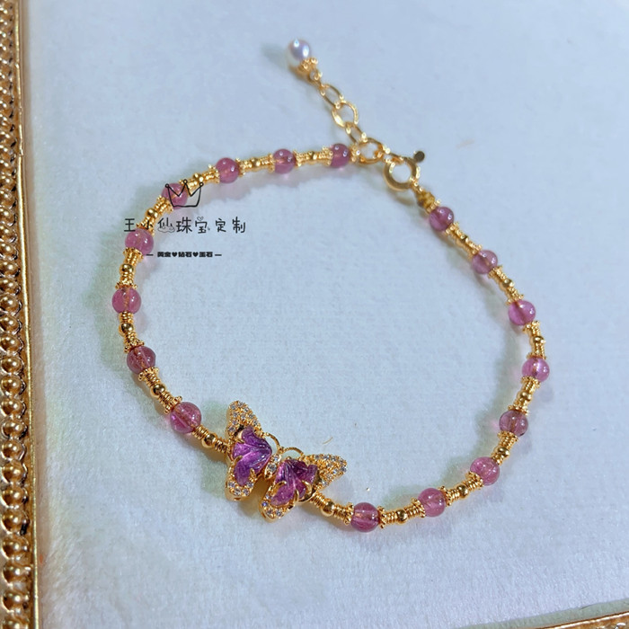 古法金不惜蝴蝶手链女王小仙