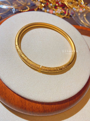 马蹄实心古法金王小仙黄金手镯