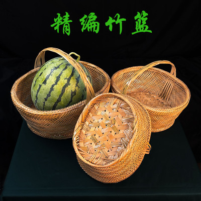 湘西手工竹编精品菜篮子