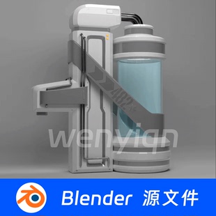 玻璃容器休眠舱科幻实验室未来培养皿孵化器Blender场景模型2218