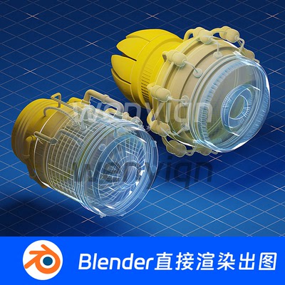 未来科幻激光扫描线X光科技扫光展示全息线框Blender场景模型1239