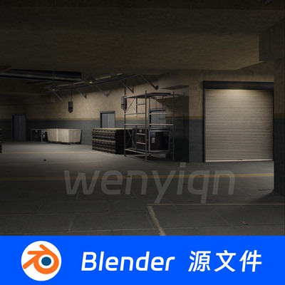 仓库砖房工厂废弃复古建筑Blender场景模型2147