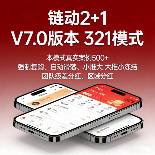链动2+1商城321模式推三反一消费全返级差分红小程序app源码搭建