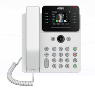 千兆WiFi彩屏IP网络话机无线黑白色SIP话机 V62W Fanvil方位 V62G
