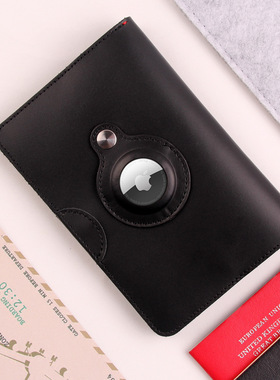 真皮牛皮质护照包airtag收纳保护皮套证件包旅行卡包机票便携夹