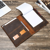 牛皮真皮质b5笔记本保护套钢笔槽平板10.5 11寸收纳袋记事本书皮
