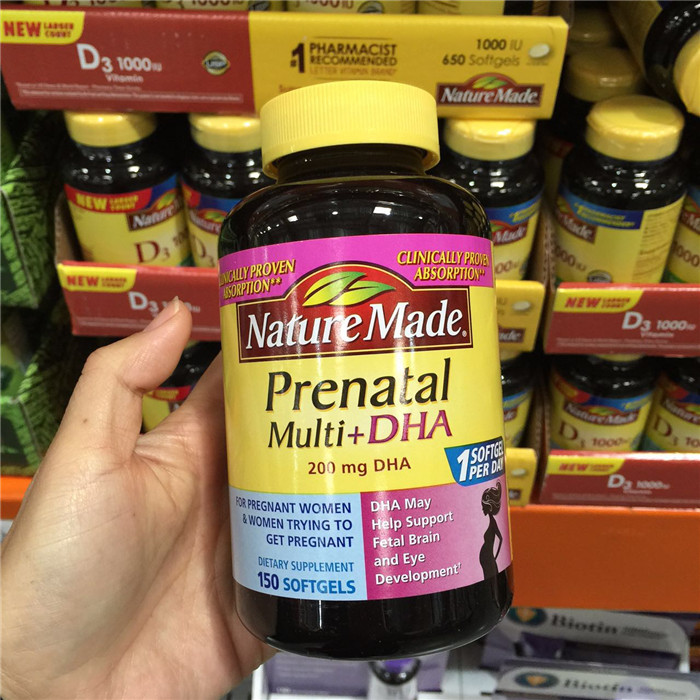 ÕýÆ·ÃÀ¹ú½ø¿ÚNature MadeÔи¾DHAÒ¶Ëá×ÛºÏάÉúËØ»³ÔÐÆÚ±Ø±¸ 150Á£